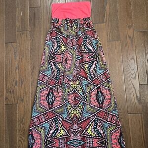 Love, Fire Vibrant Convertible Maxi Skirt